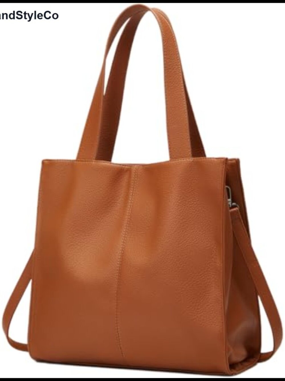 Faux Leather Large Capacity Tote Bag Crossbody Purse